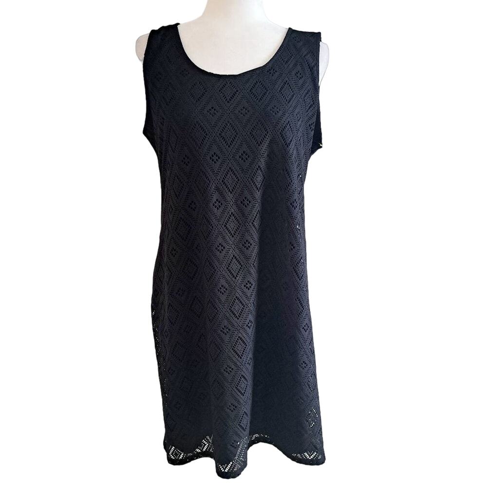 Dana Buchman Lace Overlay Sleeveless Dress